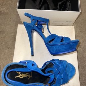 Saint Laurent Tribute Platform Sandals size 8.5